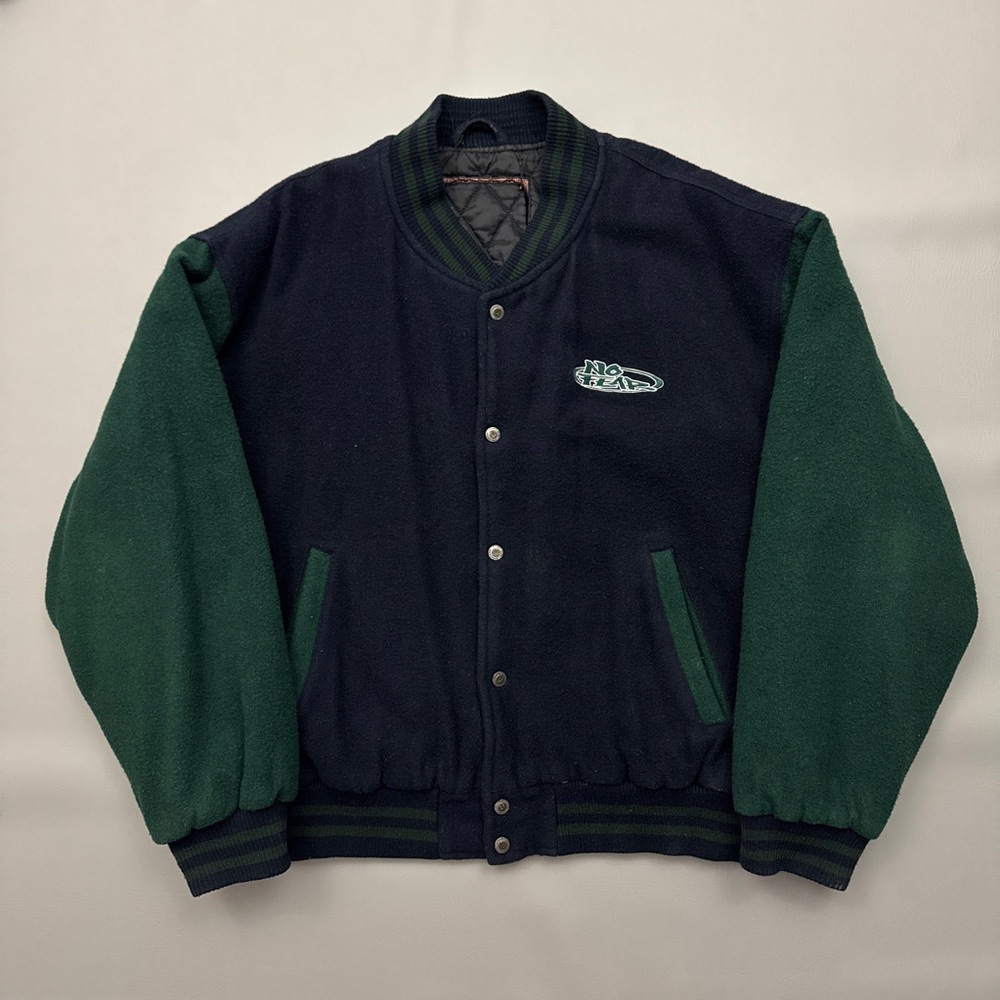Vintage Y2K No Fear Skater Wool Varsity Jacket